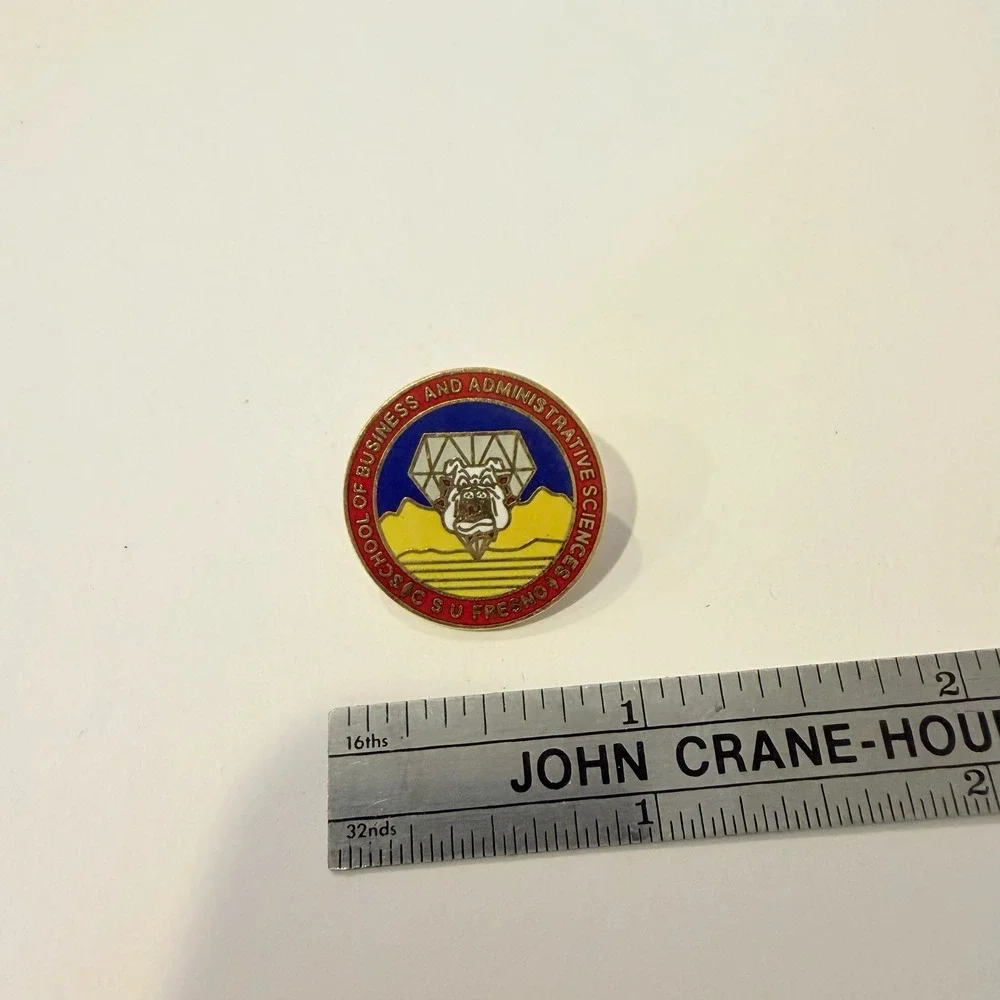 Vintage CSU Fresno School of Business & Administrative Sciences Enamel Lapel Pin